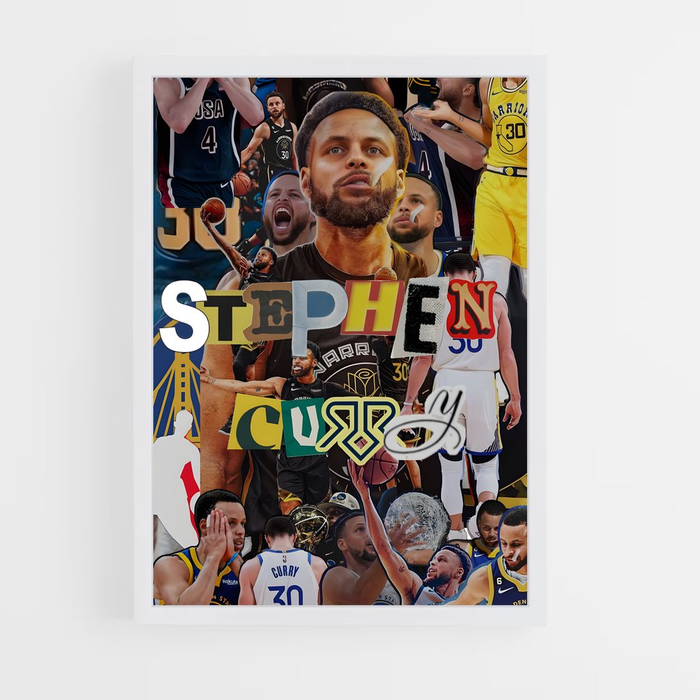 Poster Curry Gold – affiche Basketball (vue 3)